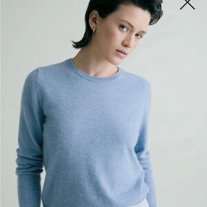 Quince Soft Blue Crew Neck Sweater